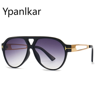 2023 Large Frame Sunglasses Conjoined Men's and Women's Sunglasses Trend V-shaped Hollow Toad Mirror