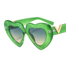 Load image into Gallery viewer, 2023 Love Women Sunglasses Heart  Brand Designer Retro Sun Glasses With V Ladies Ins Popular Shades UV400