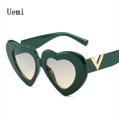 2023 Love Women Sunglasses Heart  Brand Designer Retro Sun Glasses With V Ladies Ins Popular Shades UV400
