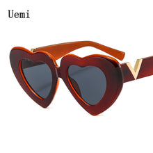 Load image into Gallery viewer, 2023 Love Women Sunglasses Heart  Brand Designer Retro Sun Glasses With V Ladies Ins Popular Shades UV400