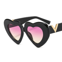 Load image into Gallery viewer, 2023 Love Women Sunglasses Heart  Brand Designer Retro Sun Glasses With V Ladies Ins Popular Shades UV400