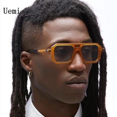 2023 New  Square Sunglasses For Men Women Retro Double Bridges Clear Anti-Blu-Ray Glasses Frame Tranding Shades UV