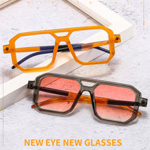 Load image into Gallery viewer, 2023 New  Square Sunglasses For Men Women Retro Double Bridges Clear Anti-Blu-Ray Glasses Frame Tranding Shades UV