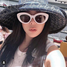 Load image into Gallery viewer, 2023 Oversized Cat Eye Women Sunglasses For Ladies Retro Leopard Shades UV400 Men Trending Oval Sun Glasses Ins Popu