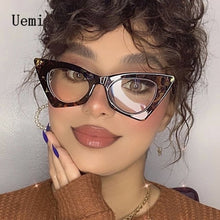 Carica l'immagine nel visualizzatore di Gallery, 2023 Retro Cat Eye Anti Blue Light Glasses For Women Vintage Clear Computer Eyeglasses Ladies Reading