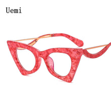 Carica l'immagine nel visualizzatore di Gallery, 2023 Retro Cat Eye Anti Blue Light Glasses For Women Vintage Clear Computer Eyeglasses Ladies Reading