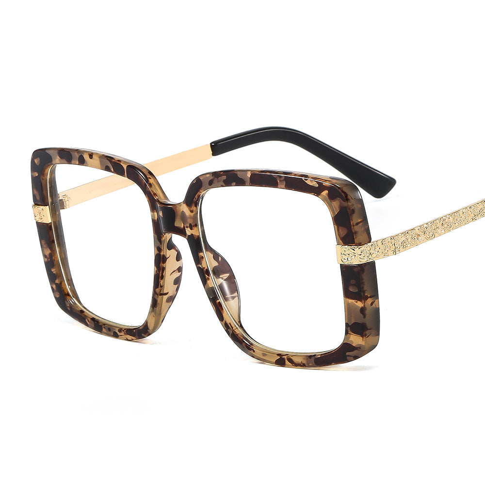 2023 Square Anti Blue Light Women Glasses For Ladies Retro Oversized Frame Clear Reading Computer Eyeglasses Gafas R