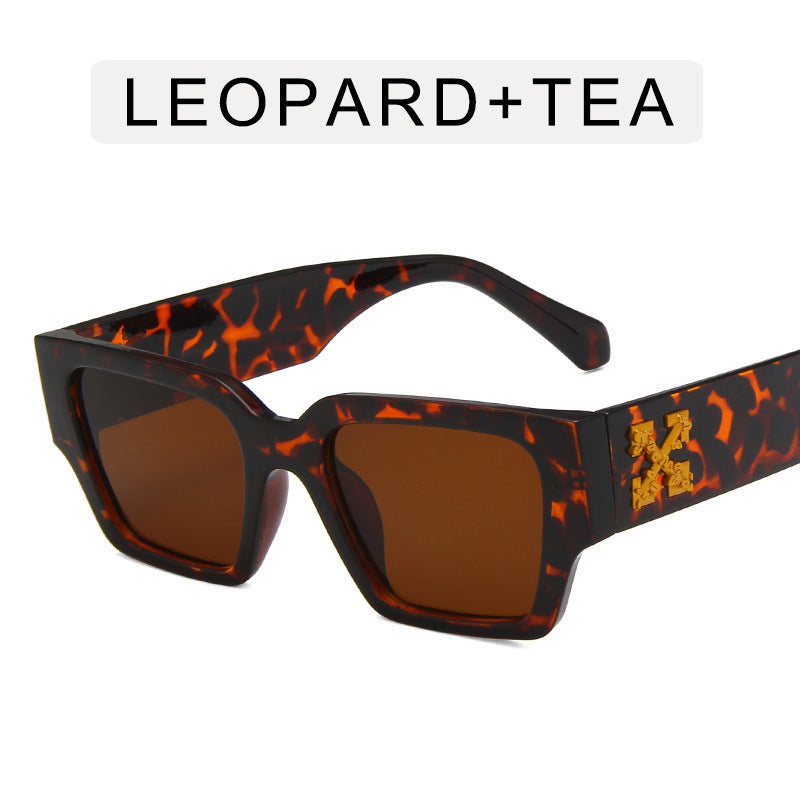 2023 Square Sunglasses Personality Snowflake Glasses Korean Street Shooting Eyewear Trend sunglasses women