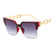 Load image into Gallery viewer, 2023 Square Sunglasses Woman Oversized Matal Chain For Glasses Women&#39;S  Designer Trend Shades UV400 Eyeglasses
