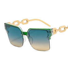 Load image into Gallery viewer, 2023 Square Sunglasses Woman Oversized Matal Chain For Glasses Women&#39;S  Designer Trend Shades UV400 Eyeglasses