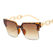 Load image into Gallery viewer, 2023 Square Sunglasses Woman Oversized Matal Chain For Glasses Women&#39;S  Designer Trend Shades UV400 Eyeglasses