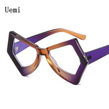Load image into Gallery viewer, 2023 Women Anti Blue Light Glasses Oversized Irregular Square Frame Retro  Designer Clear Reading Compute