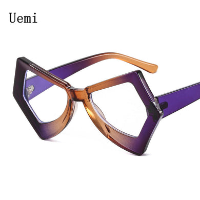 2023 Women Anti Blue Light Glasses Oversized Irregular Square Frame Retro  Designer Clear Reading Compute