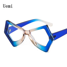 Load image into Gallery viewer, 2023 Women Anti Blue Light Glasses Oversized Irregular Square Frame Retro  Designer Clear Reading Compute