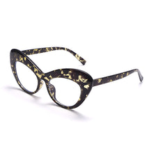Load image into Gallery viewer, 2023 Women Cat Eye Anti Blue Light Glasses For Ladies Oversized Leopard Frame Clear Eyeglasses Retro Computer Reding