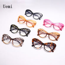 Load image into Gallery viewer, 2023 Women Cat Eye Anti Blue Light Glasses For Ladies Oversized Leopard Frame Clear Eyeglasses Retro Computer Reding