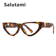Carica l'immagine nel visualizzatore di Gallery, 2023 Zebra Cat Eye Anti-blue Light Eyeglasses For Women Elegant Small Round Computer Myopia Glasses Female Shades