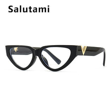 Carica l'immagine nel visualizzatore di Gallery, 2023 Zebra Cat Eye Anti-blue Light Eyeglasses For Women Elegant Small Round Computer Myopia Glasses Female Shades