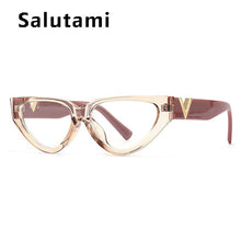 Carica l'immagine nel visualizzatore di Gallery, 2023 Zebra Cat Eye Anti-blue Light Eyeglasses For Women Elegant Small Round Computer Myopia Glasses Female Shades