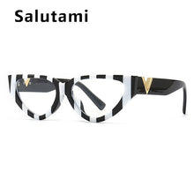 Carica l'immagine nel visualizzatore di Gallery, 2023 Zebra Cat Eye Anti-blue Light Eyeglasses For Women Elegant Small Round Computer Myopia Glasses Female Shades