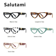 Carica l'immagine nel visualizzatore di Gallery, 2023 Zebra Cat Eye Anti-blue Light Eyeglasses For Women Elegant Small Round Computer Myopia Glasses Female Shades