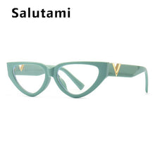 Carica l'immagine nel visualizzatore di Gallery, 2023 Zebra Cat Eye Anti-blue Light Eyeglasses For Women Elegant Small Round Computer Myopia Glasses Female Shades