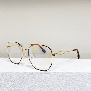 2023 Gold Silver Black Metal Polygonal Frame B1365  Men's Prescription Glasses Women's Myopia Glasses