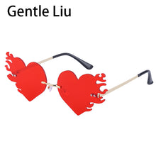 Load image into Gallery viewer, 2023 Heart Sunglasses Women Brand Designer Funny Sun Glasses Female Retro Cool Rimless Eyeglasses Ladies UV400 Protection