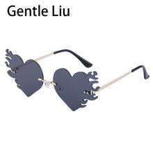 Load image into Gallery viewer, 2023 Heart Sunglasses Women Brand Designer Funny Sun Glasses Female Retro Cool Rimless Eyeglasses Ladies UV400 Protection