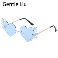 Load image into Gallery viewer, 2023 Heart Sunglasses Women Brand Designer Funny Sun Glasses Female Retro Cool Rimless Eyeglasses Ladies UV400 Protection
