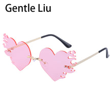 Load image into Gallery viewer, 2023 Heart Sunglasses Women Brand Designer Funny Sun Glasses Female Retro Cool Rimless Eyeglasses Ladies UV400 Protection