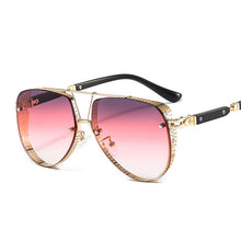 Load image into Gallery viewer, 2023 Hollow Pattern Oval Sunglasses Men Women  Trend Brand Designer Metal Alloy Frame Gradients Lens conspicuous Pilot