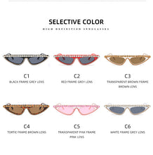 Load image into Gallery viewer, 2023  Designer Rhinestone Cat Eye Vintage Sunglasses Large Frame Sunglasses UV400 Occhiali Da Sole