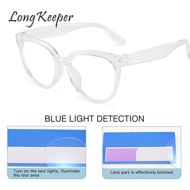 2023 Office Anti Blue Light Glasses Women Frame Oversize Retro Computer Glasses Female Blue Blocking Big Size Frame Eyewear
