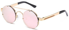 Carica l&#39;immagine nel visualizzatore di Gallery, 2023 Retro Round Steampunk Sunglasses Women  Popular Metal Spring Sun Glasses for Men Big Mirror Lens Oculos
