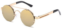 Carica l&#39;immagine nel visualizzatore di Gallery, 2023 Retro Round Steampunk Sunglasses Women  Popular Metal Spring Sun Glasses for Men Big Mirror Lens Oculos
