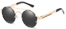 Carica l&#39;immagine nel visualizzatore di Gallery, 2023 Retro Round Steampunk Sunglasses Women  Popular Metal Spring Sun Glasses for Men Big Mirror Lens Oculos