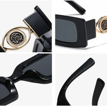 Load image into Gallery viewer, 2023 Retro Square Sunglasses For Women Men Flower Decoration Ladies Sun Glasses Ins Shading Eyewear UV400