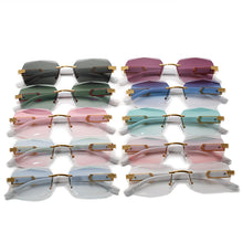 Load image into Gallery viewer, 2023 Square Rimless Sunglasses Beach Sunglasses Women Gradient Marbling Shades For Women