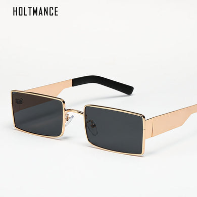 2023 Square Small Frame Metal Wide Legs Vintage Brand Design Eyewear Summer Outdoor Sunglass for Men UV400