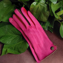 Load image into Gallery viewer, 2023 Style Women Gloves Autumn Winter Warm Suede Heated Gloves Touch Screen Buttons Female Full Finger Mittens Luva