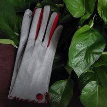 Load image into Gallery viewer, 2023 Style Women Gloves Autumn Winter Warm Suede Heated Gloves Touch Screen Buttons Female Full Finger Mittens Luva