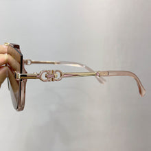 Carica l'immagine nel visualizzatore di Gallery, 2023 Vintage Cat Eye Round Sunglasses Women's Korean Version Metal Rimless Gradient Sun Glasses  Shades UV400 очки