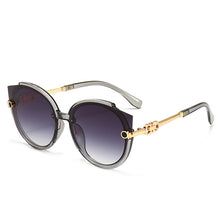 Carica l'immagine nel visualizzatore di Gallery, 2023 Vintage Cat Eye Round Sunglasses Women's Korean Version Metal Rimless Gradient Sun Glasses  Shades UV400 очки