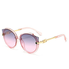 Carica l'immagine nel visualizzatore di Gallery, 2023 Vintage Cat Eye Round Sunglasses Women's Korean Version Metal Rimless Gradient Sun Glasses  Shades UV400 очки