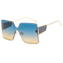 Load image into Gallery viewer, 2023 uv400 Gradient Design Square Glasses Oversized Rimless Glasses Luxurious Trend Sunglasses Ladies
