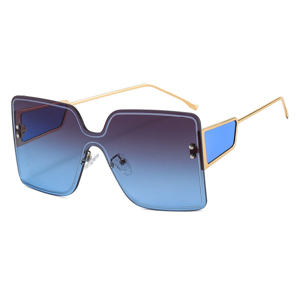 2023 uv400 Gradient Design Square Glasses Oversized Rimless Glasses Luxurious Trend Sunglasses Ladies