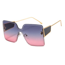 Load image into Gallery viewer, 2023 uv400 Gradient Design Square Glasses Oversized Rimless Glasses Luxurious Trend Sunglasses Ladies