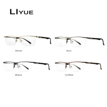 Carica l&#39;immagine nel visualizzatore di Gallery, 2023 Optical Glasses Frame Men Half Metal EyeGlasses Computer Myopia Prescription Transparent Eye glasses frames eyewear