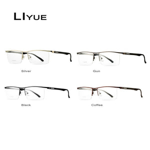 2023 Optical Glasses Frame Men Half Metal EyeGlasses Computer Myopia Prescription Transparent Eye glasses frames eyewear